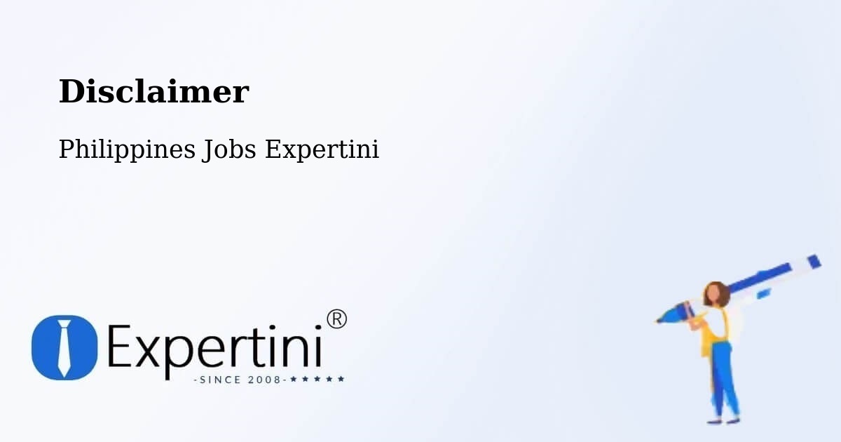 Disclaimer – Manaring - Philippines Jobs Expertini