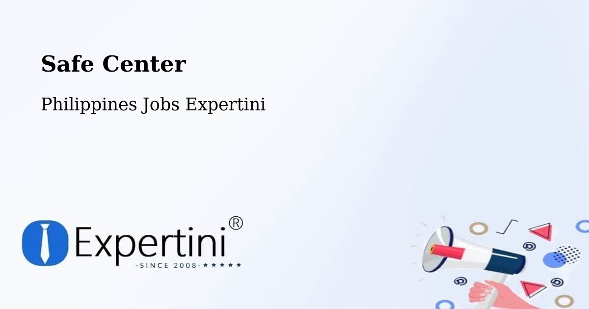 Safety Center – Manaring - Philippines Jobs Expertini